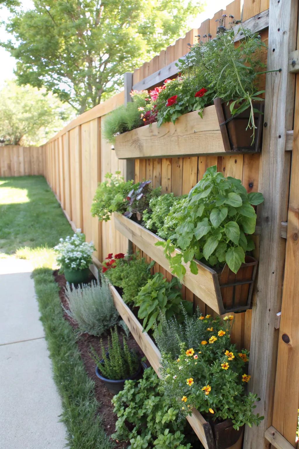 Grow Your Own Vertical Garden on Your Fence