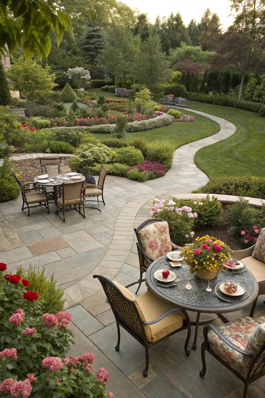 Transform your patio with flagstone elegance.