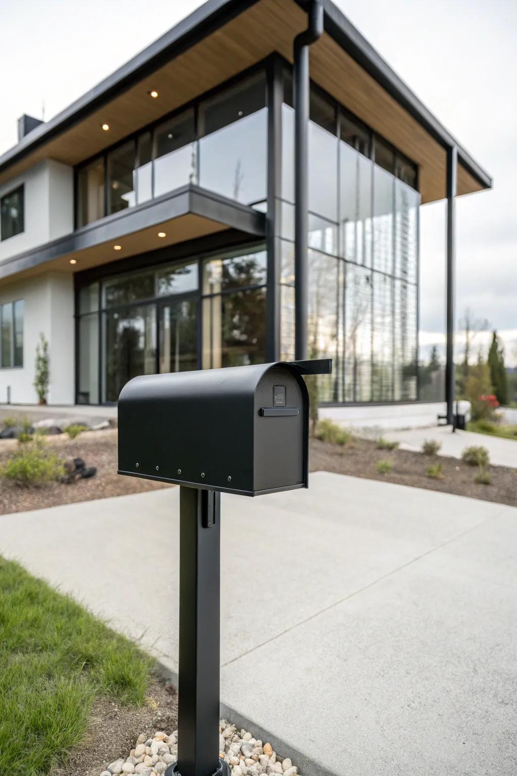 Embrace simplicity with a minimalist mailbox design.