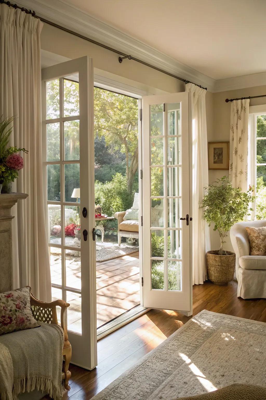 Flood your home with natural light through elegant French doors.