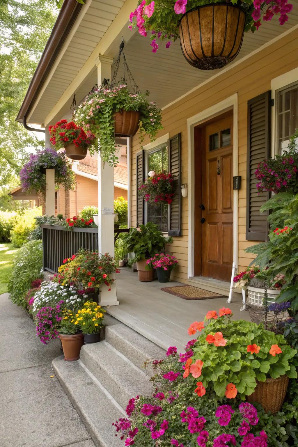 Lush greenery that breathes life into your porch area.