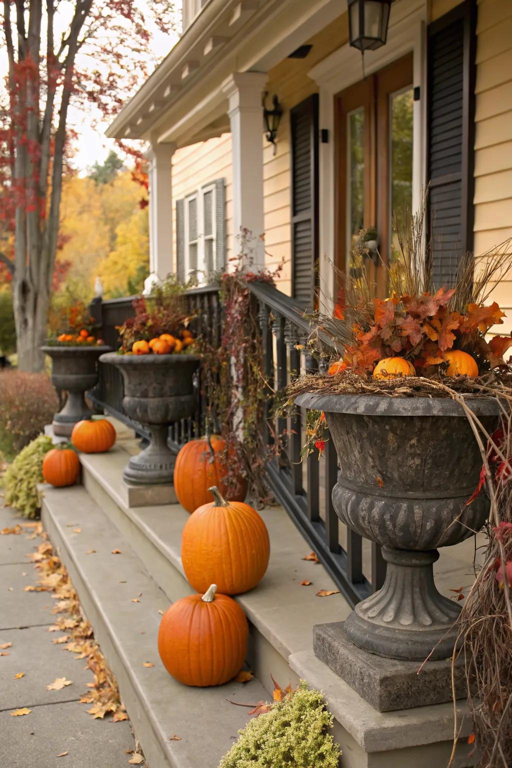 Celebrate the season with a festive porch display.