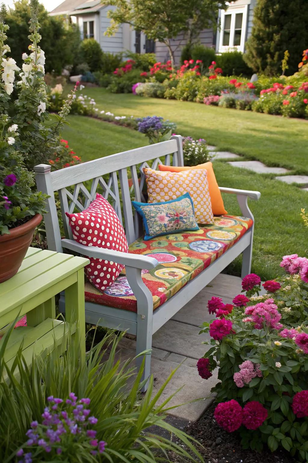 Brighten your garden with colorful accents.