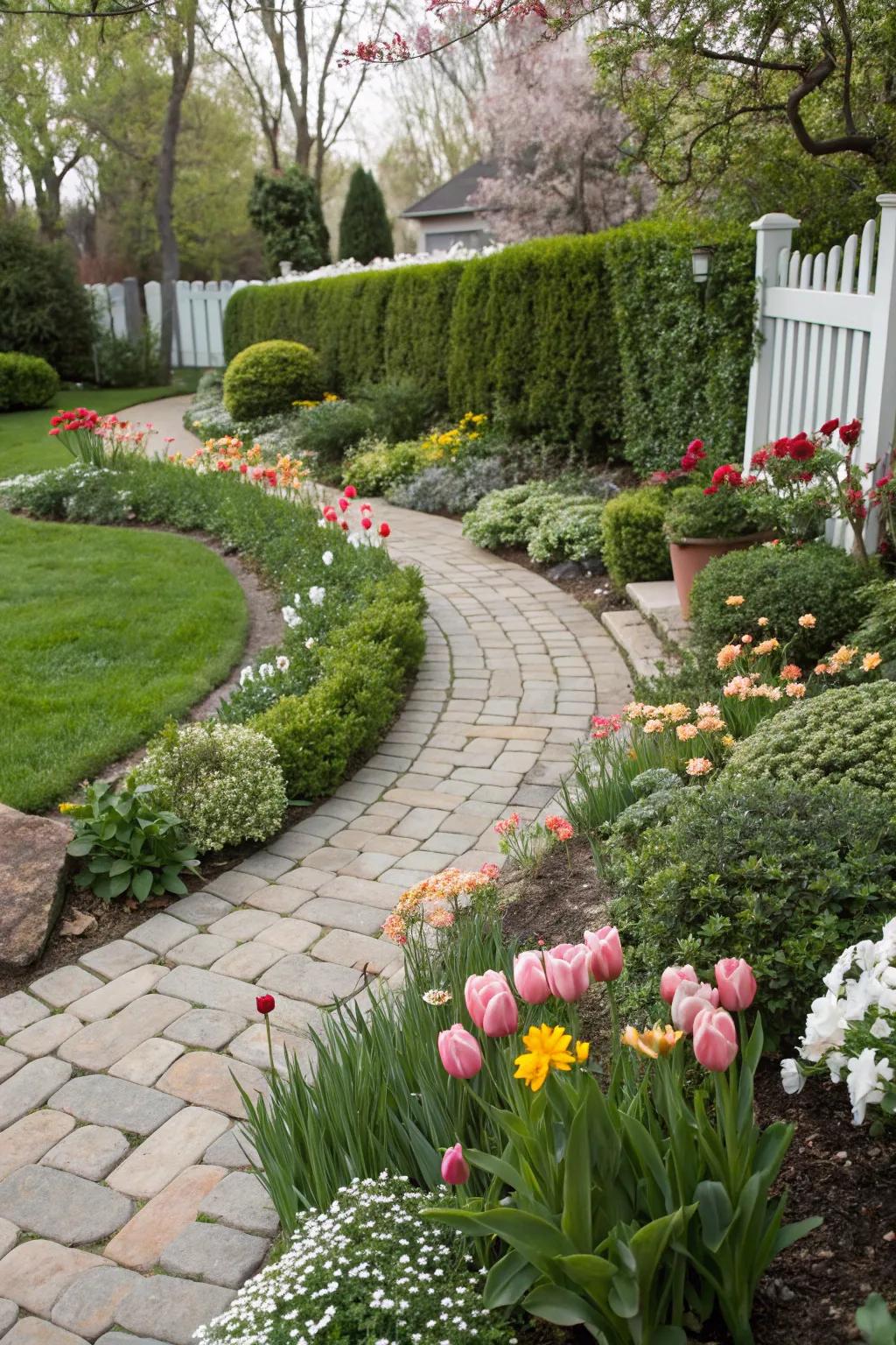 Stone paths invite exploration and add structure to your yard.