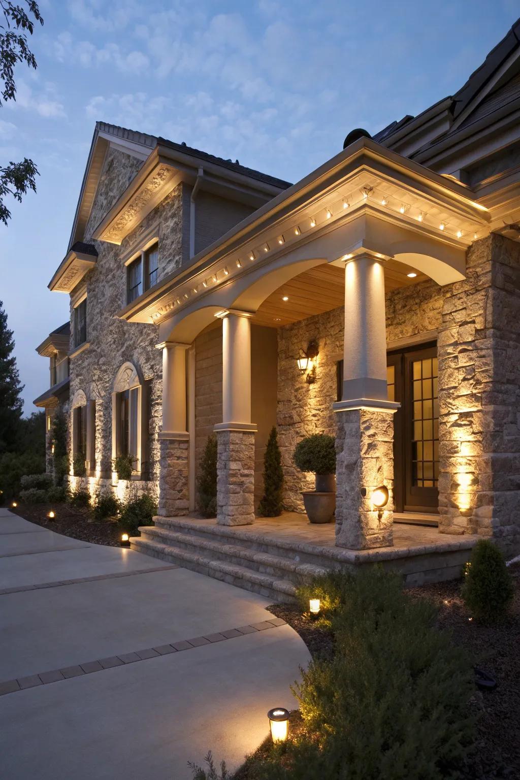 Show off your home's best features with accent lighting.