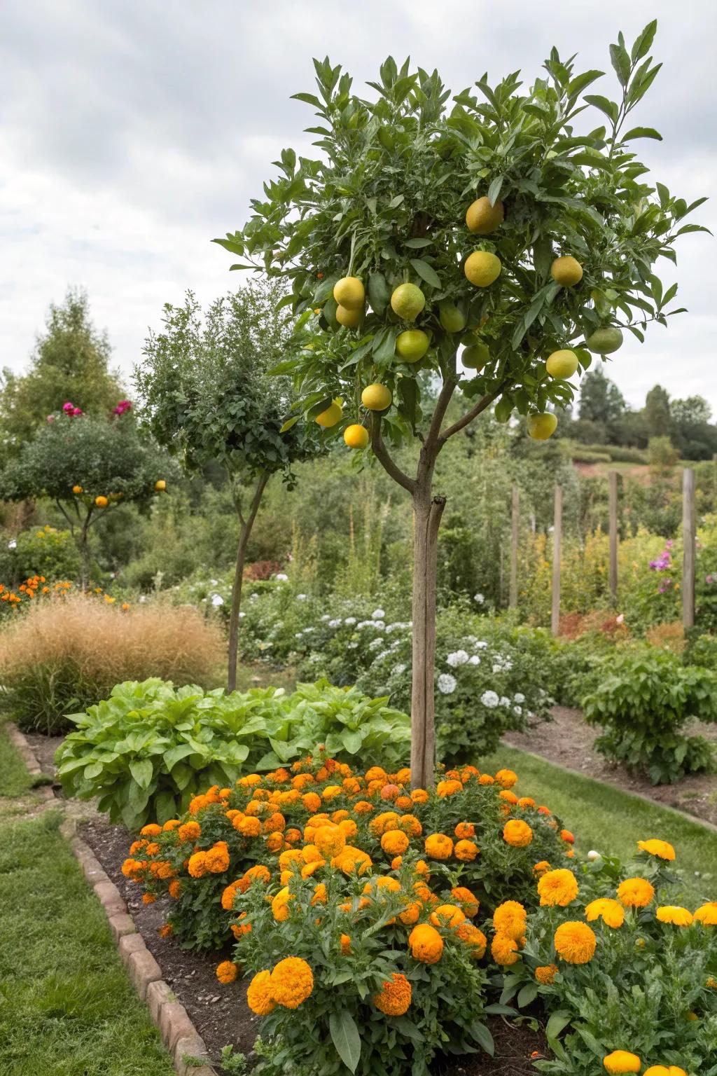Companion planting enhances garden health and beauty.