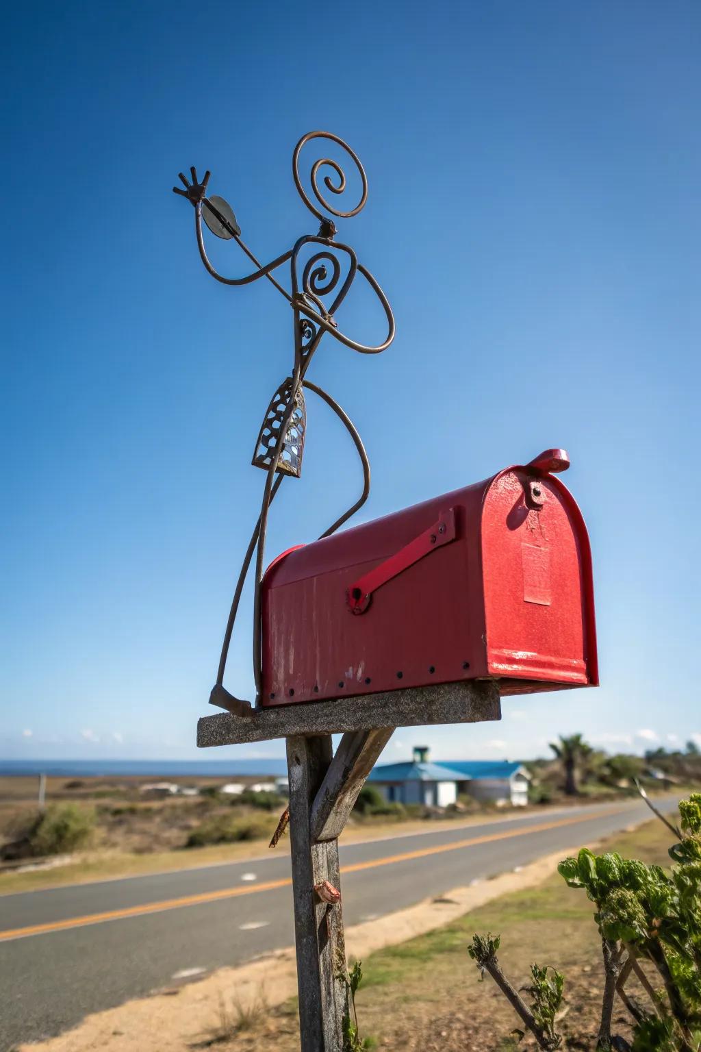 A quirky character mailbox that brings smiles to your neighborhood.