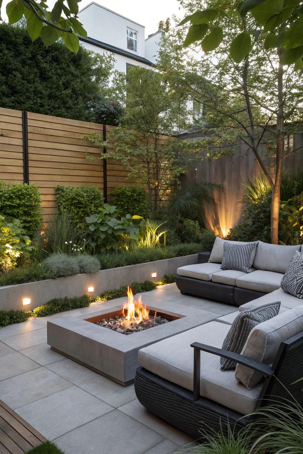 Enhance your garden evenings with a warm fire pit.