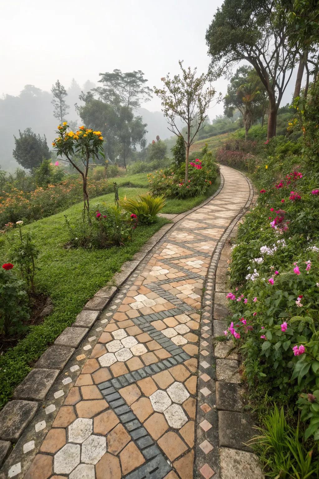 Mixed textures create a rich visual tapestry in garden designs.