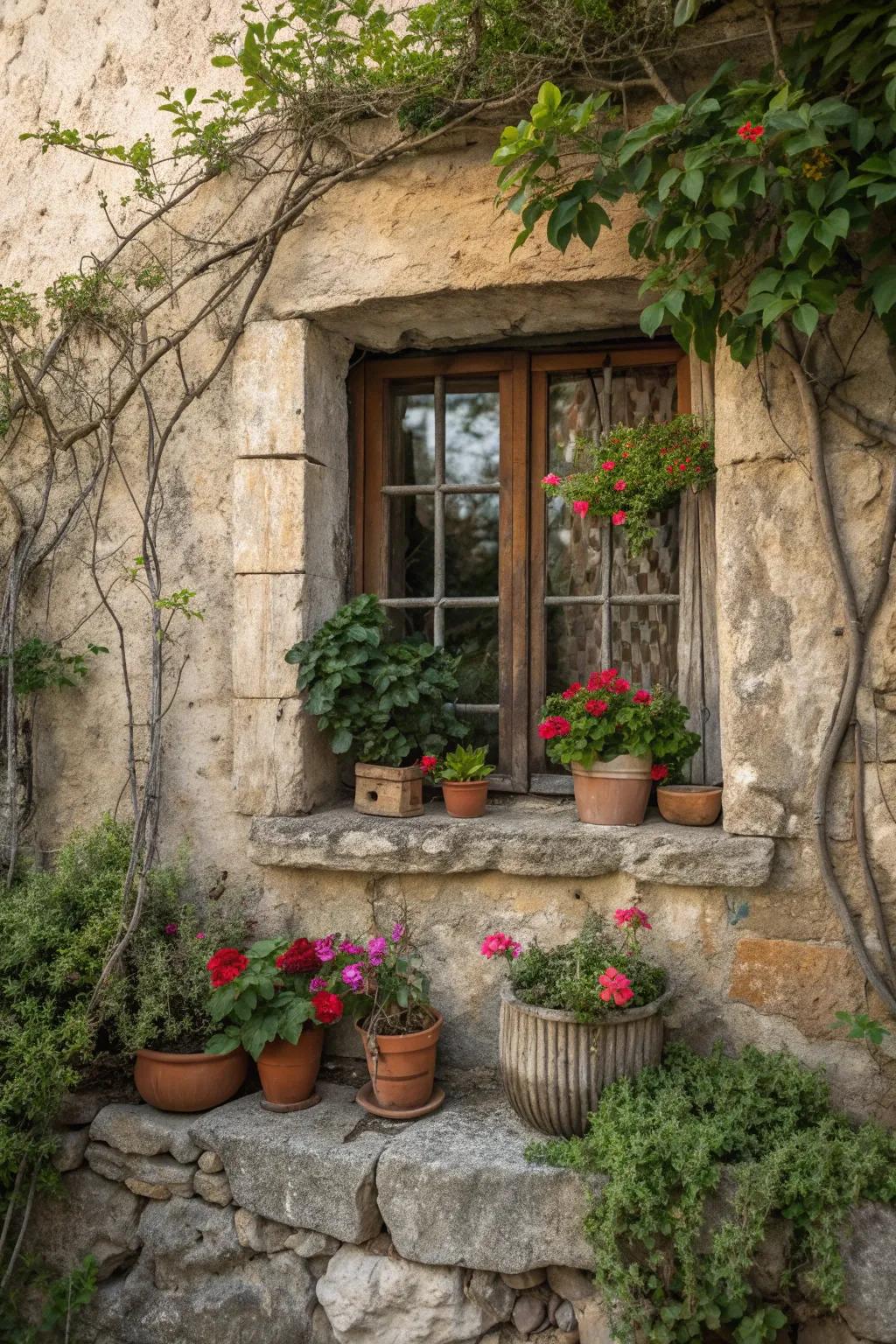 Repurpose old window frames for a charming garden wall.