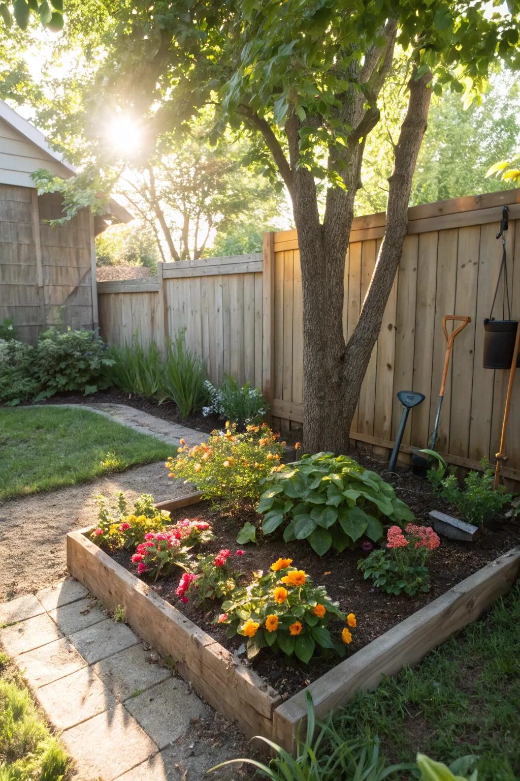 A sunny garden spot ideal for growing healthy plants.