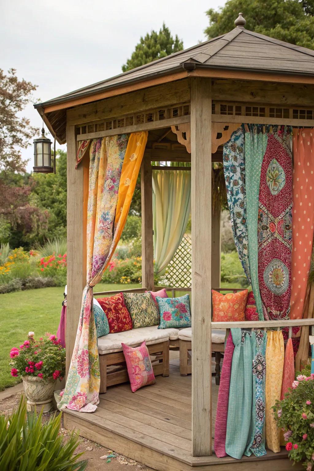 Create an artistic and relaxed vibe with bohemian textures.