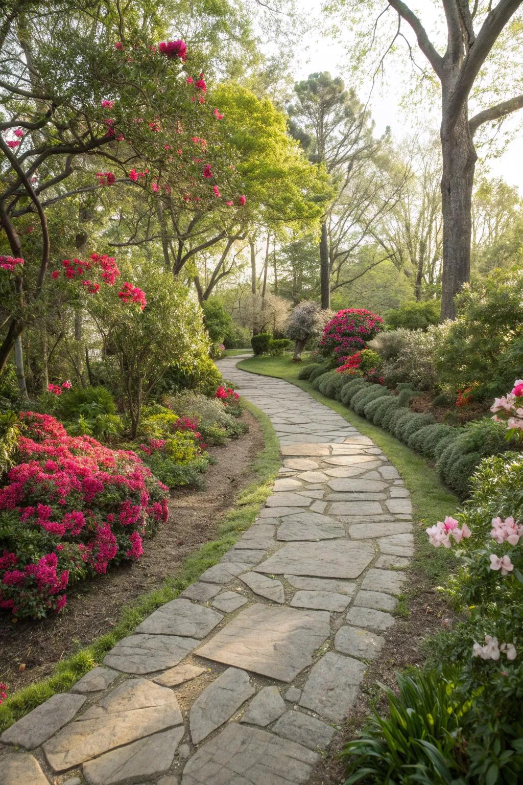 A delightful stone pathway in a Georgia landscape.