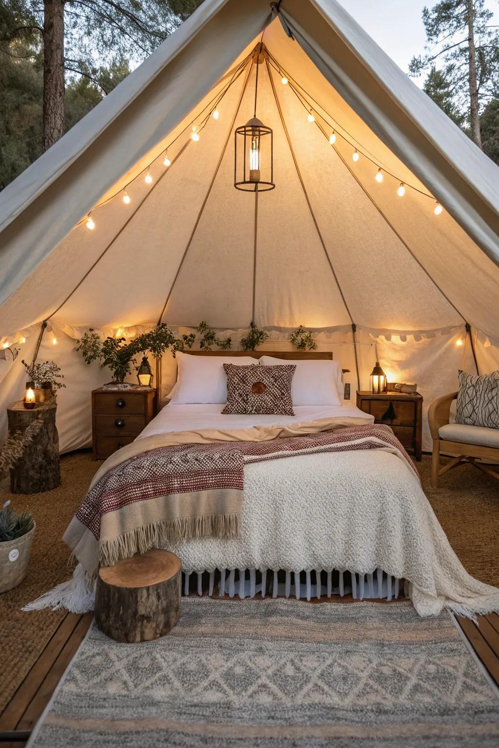 Create a dreamy sleep sanctuary with plush bedding.