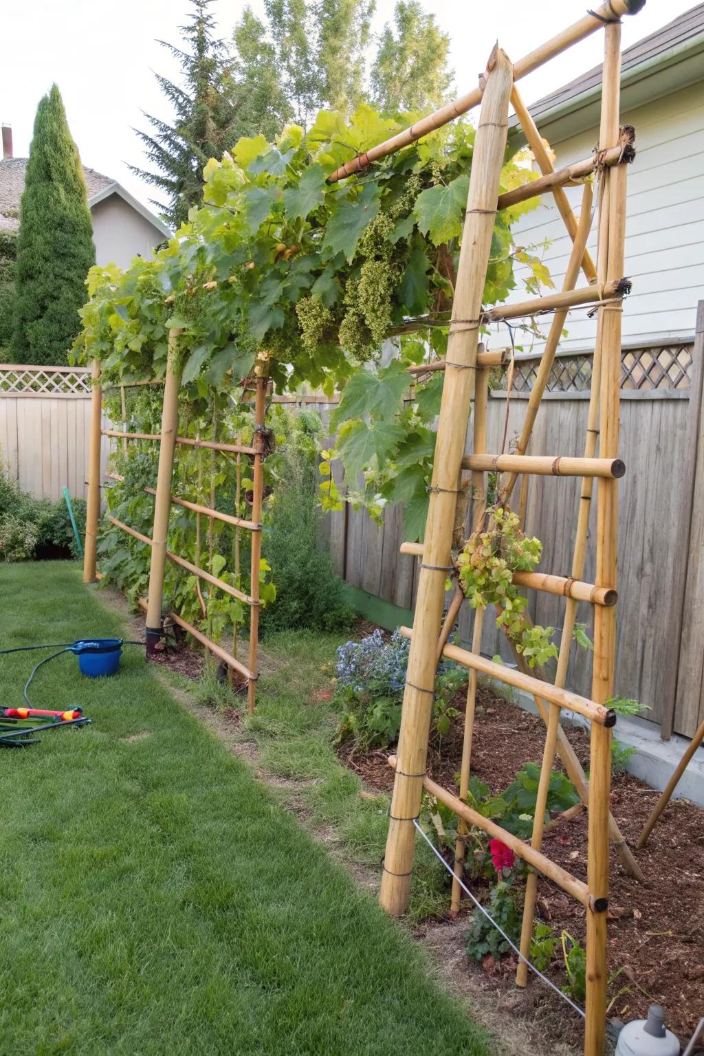 Build a simple DIY trellis for a touch of rustic elegance.