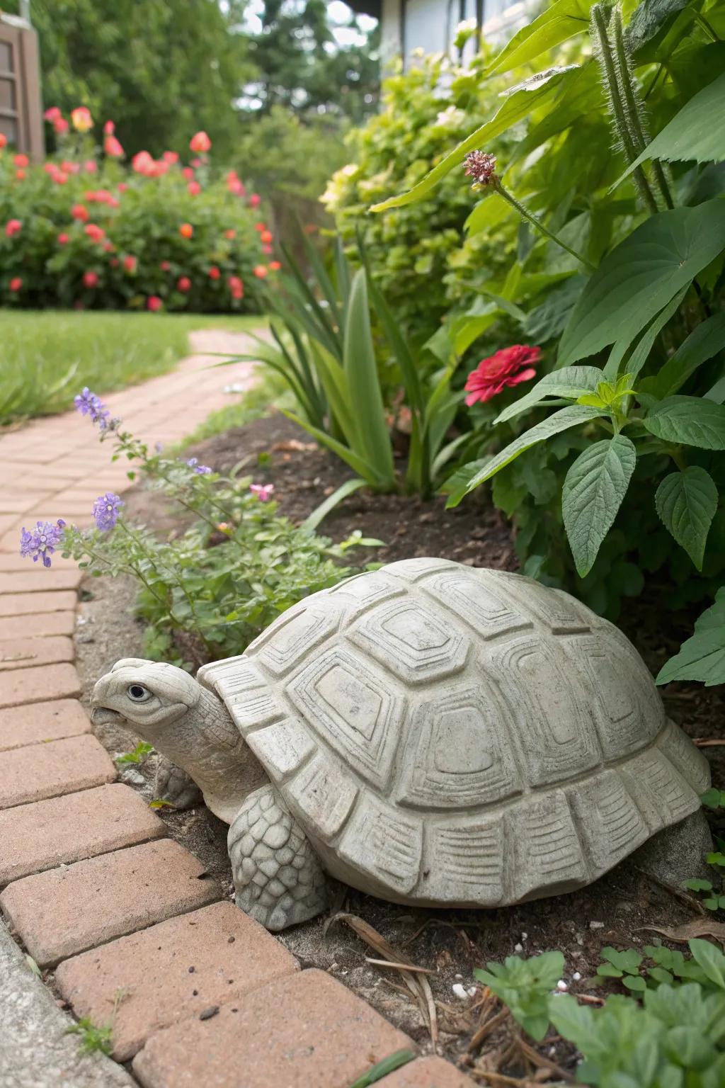 Concrete splash blocks come alive with creative designs.