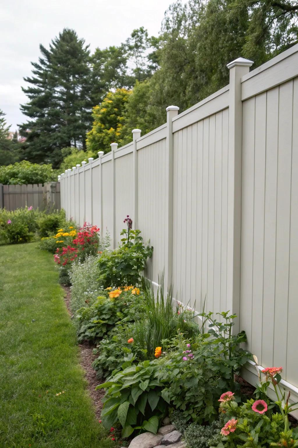 Create your own private paradise with a tall hardie board fence.