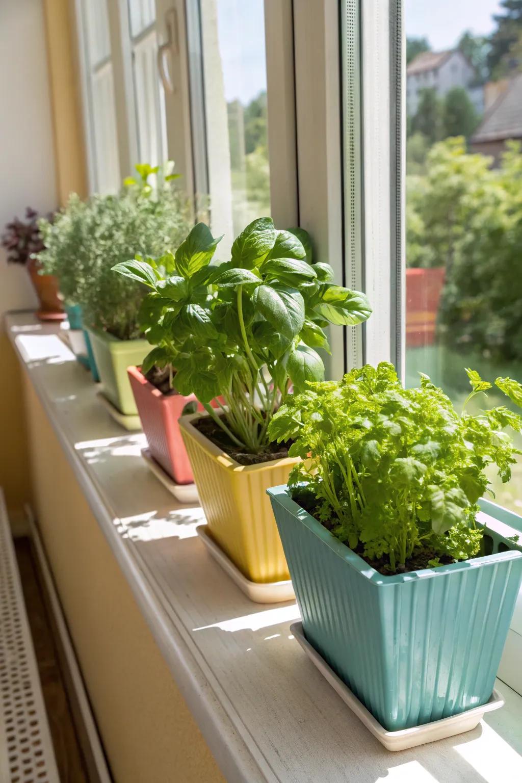 Delightful herb planters to brighten any space.