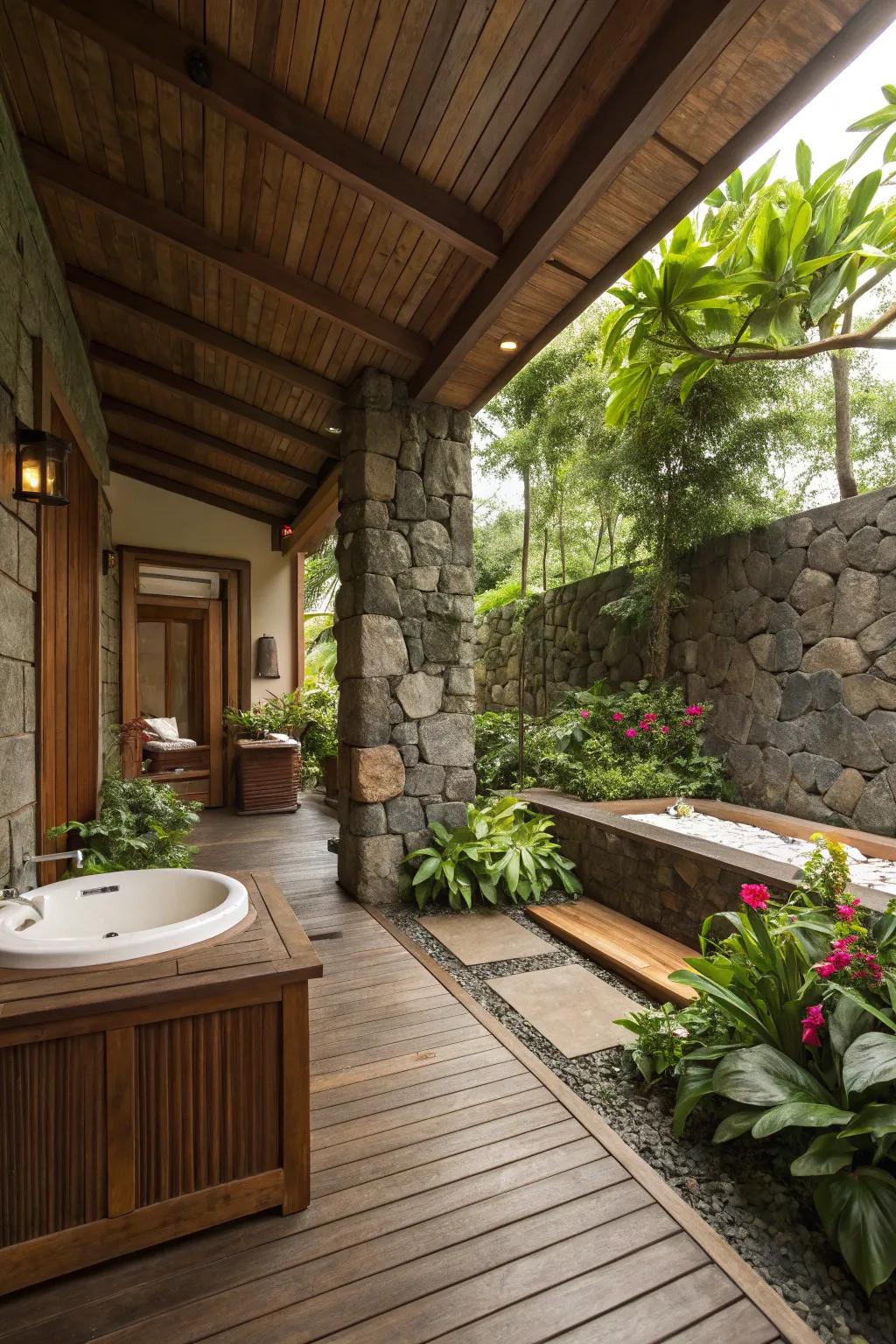 Natural elements bring warmth and serenity to your spa design.
