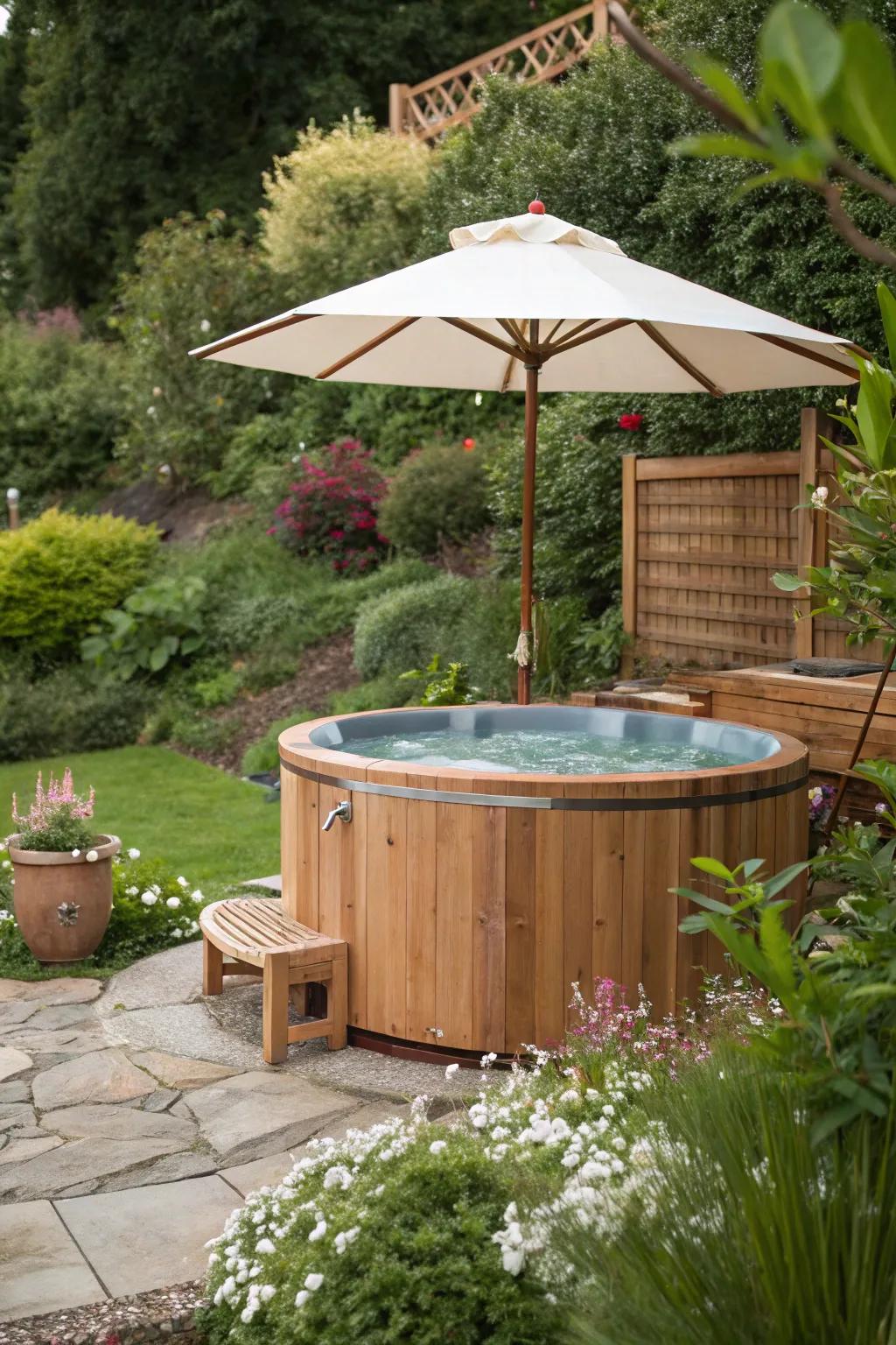 Earthy tones in umbrella designs blend effortlessly with outdoor spaces.
