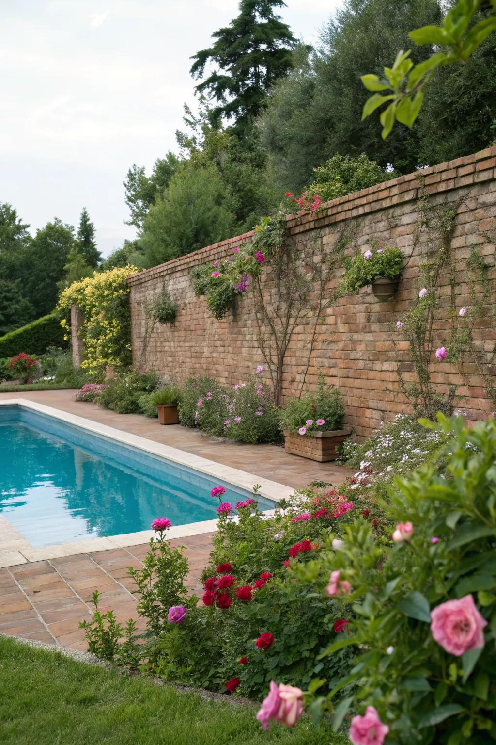 Add warmth and character with a charming brick wall.