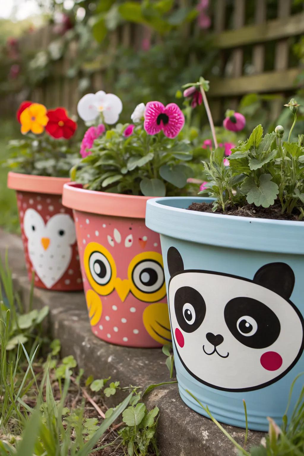 Bring a smile to your garden with adorable animal faces.