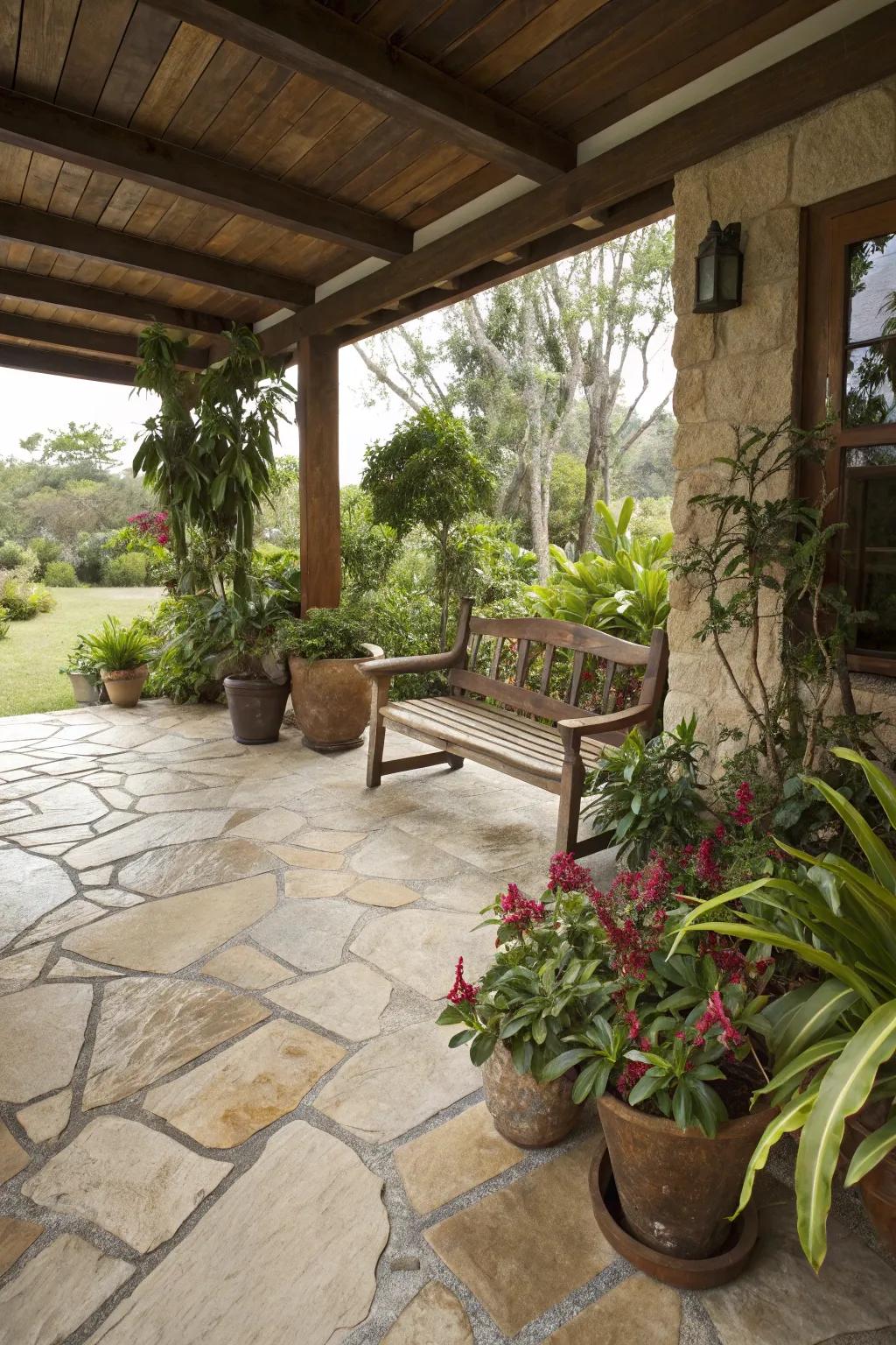 Embrace nature with tiles that mimic natural stone.
