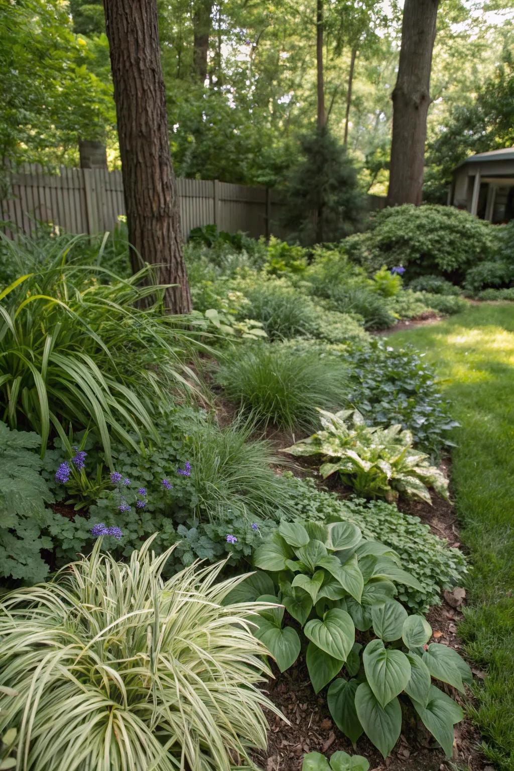 Texture variety adds depth and interest to your garden.