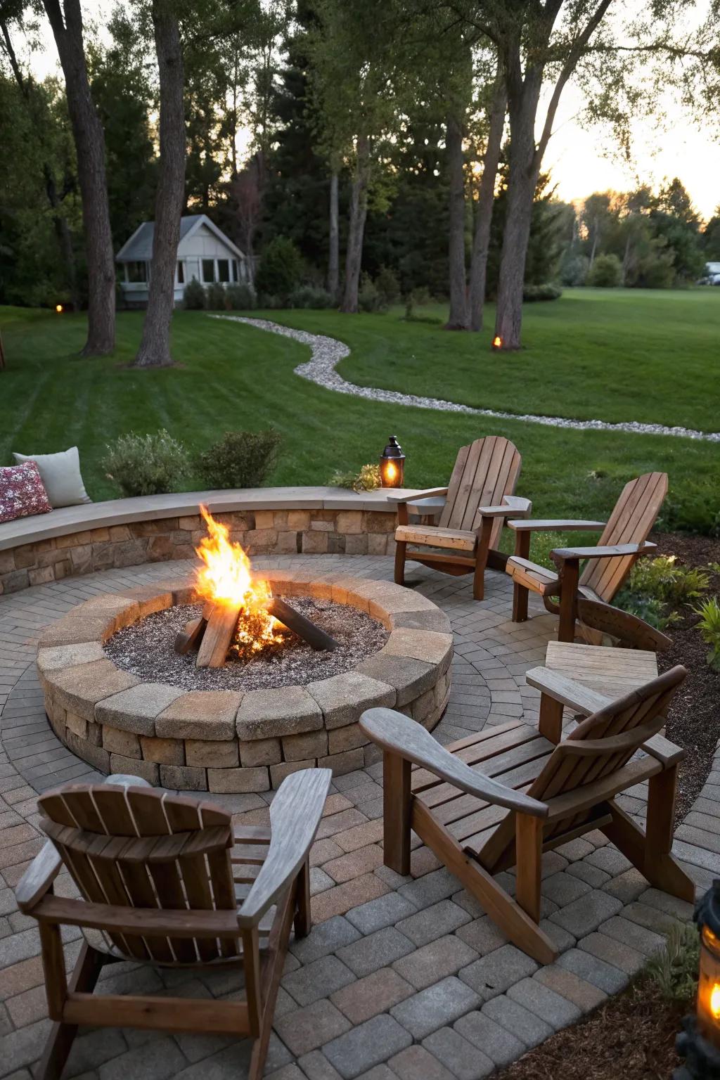 A fire pit is the perfect spot for cozy gatherings in your backyard.