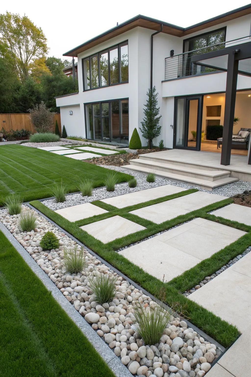 Embrace modern aesthetics with contemporary landscaping.
