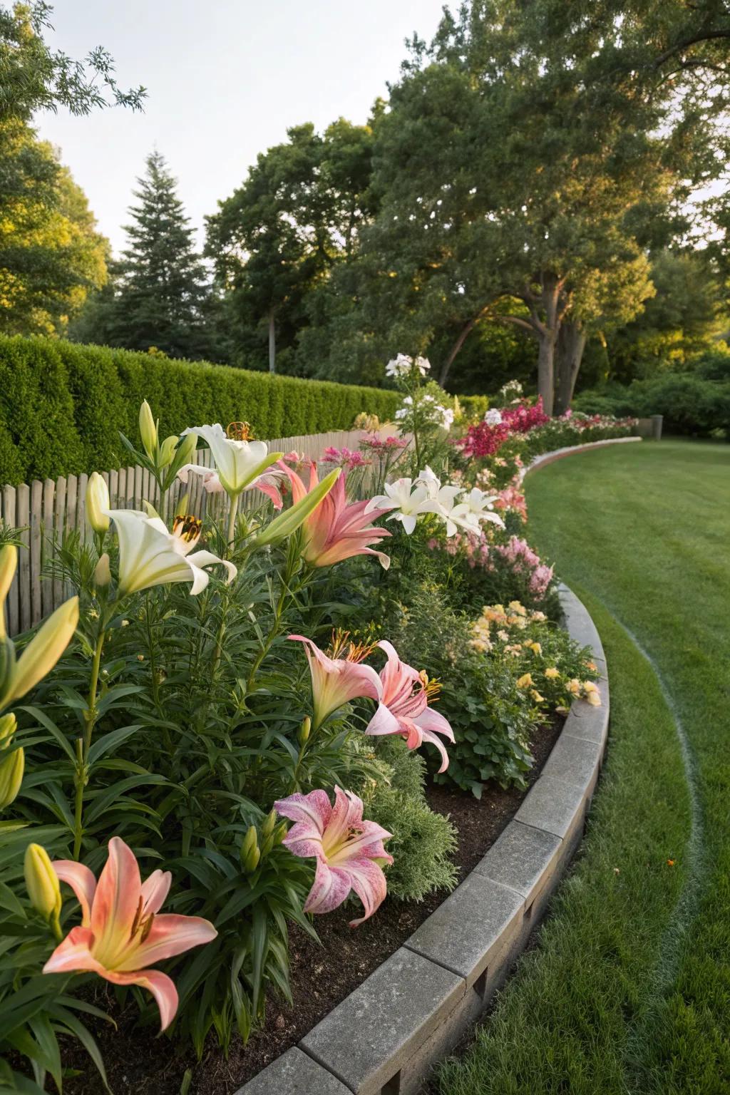 Curved patterns bringing elegance to the garden.