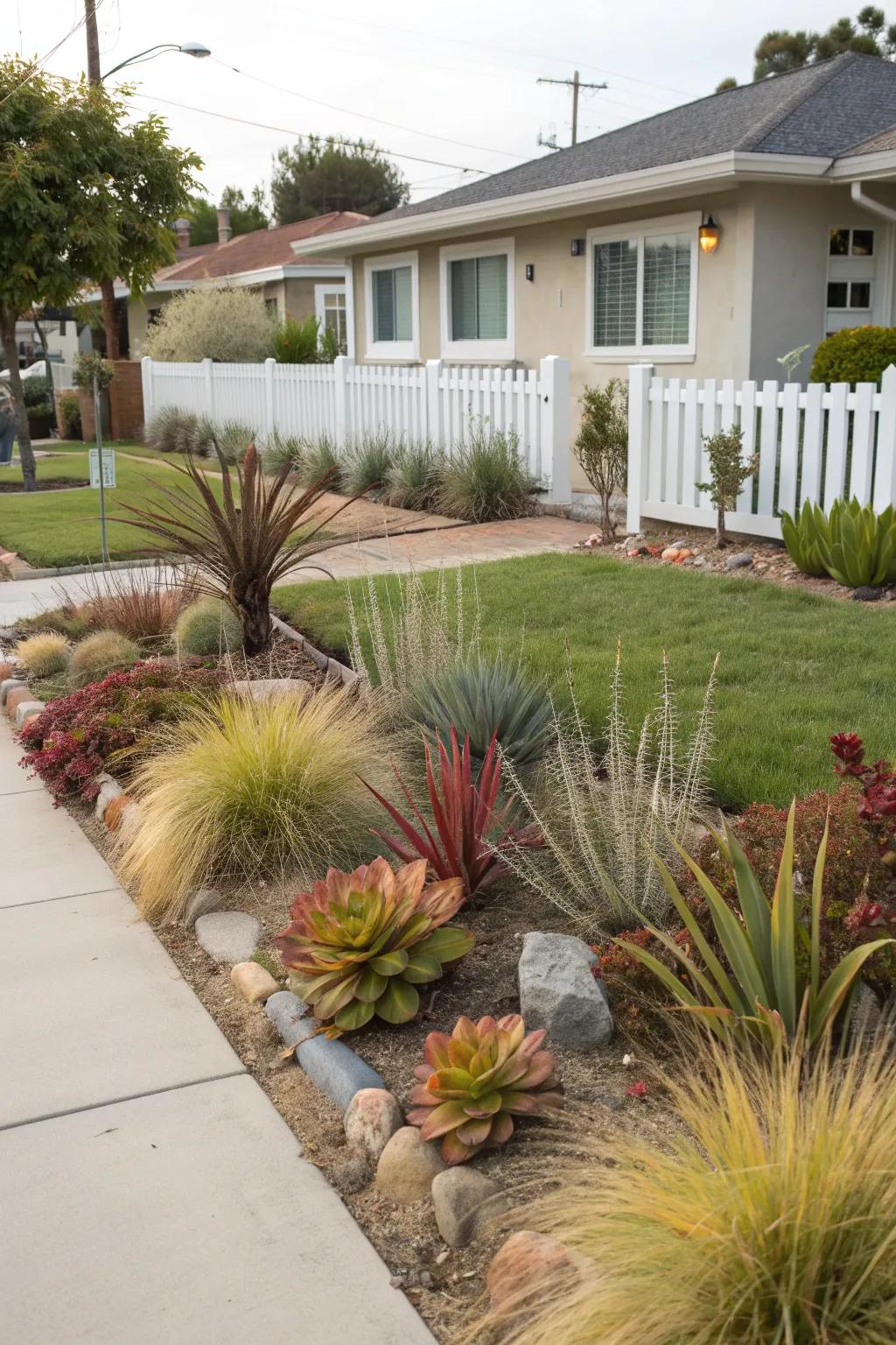 Drought-resistant plants bring beauty with minimal watering.