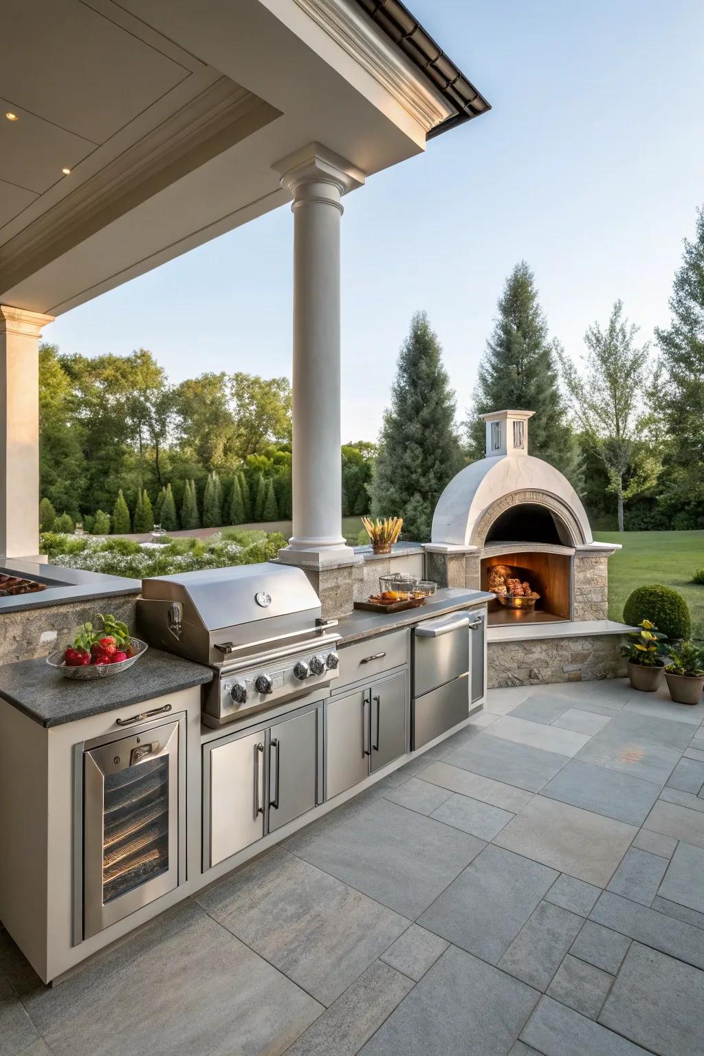 Professional-grade appliances make any outdoor kitchen shine.
