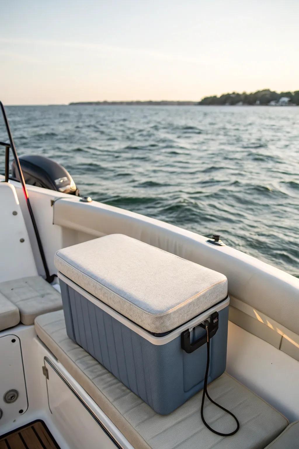 Sit back, relax, and let your cooler do double duty on your boat.
