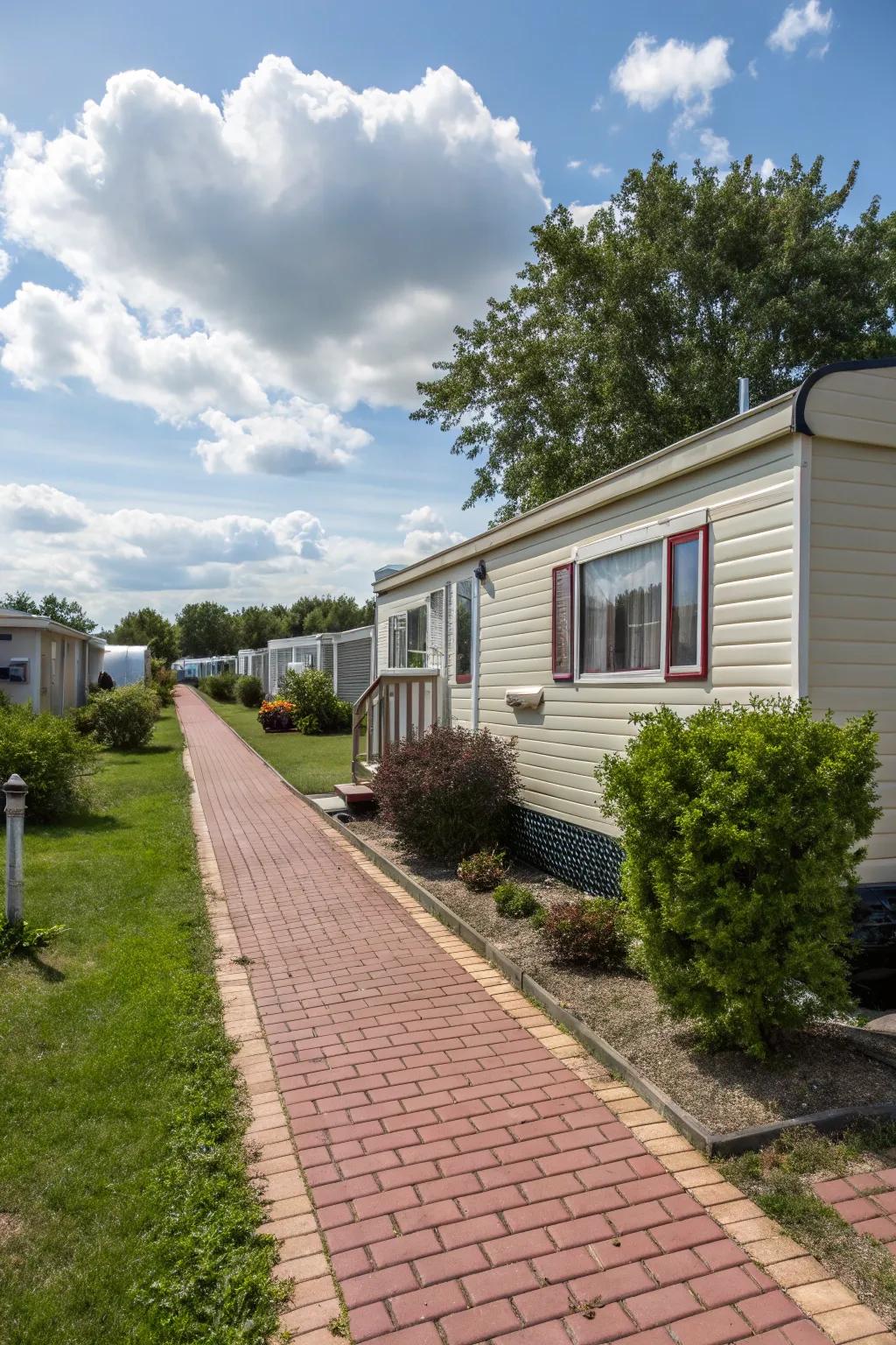 A defined walkway adds structure and elegance to your entry.