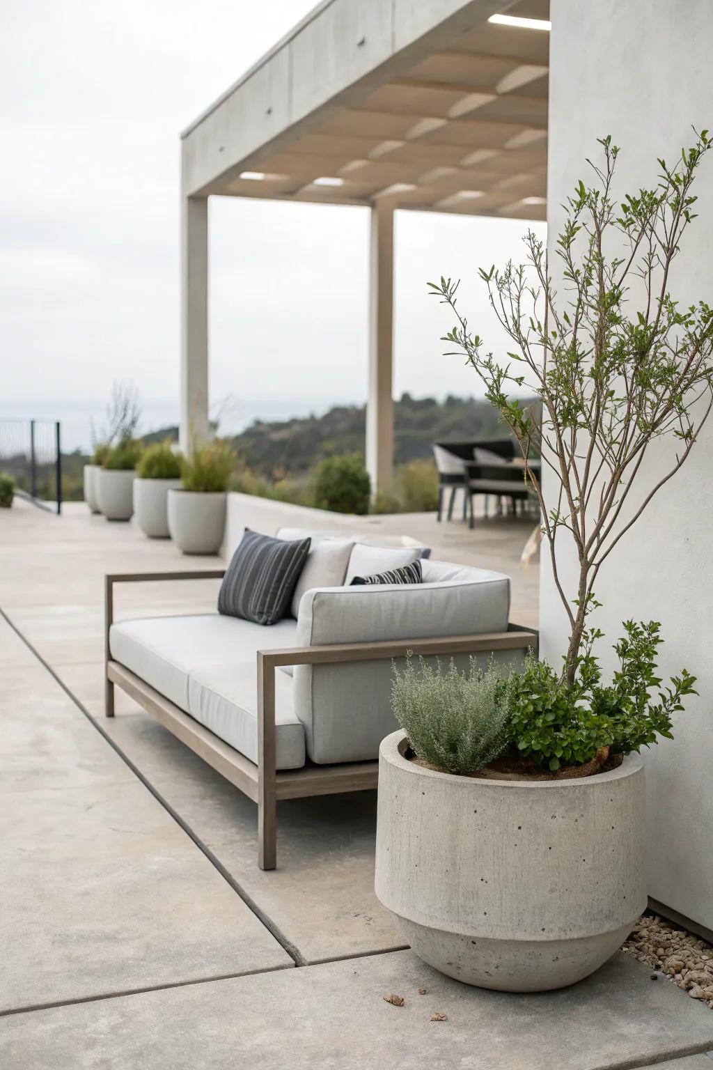 Minimalist design brings a sense of tranquility to your patio.