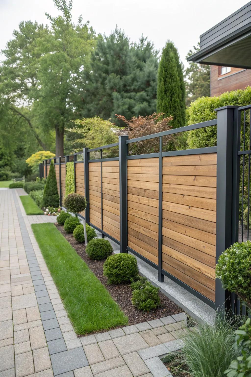 A mixed material fence adds both style and substance to your yard.