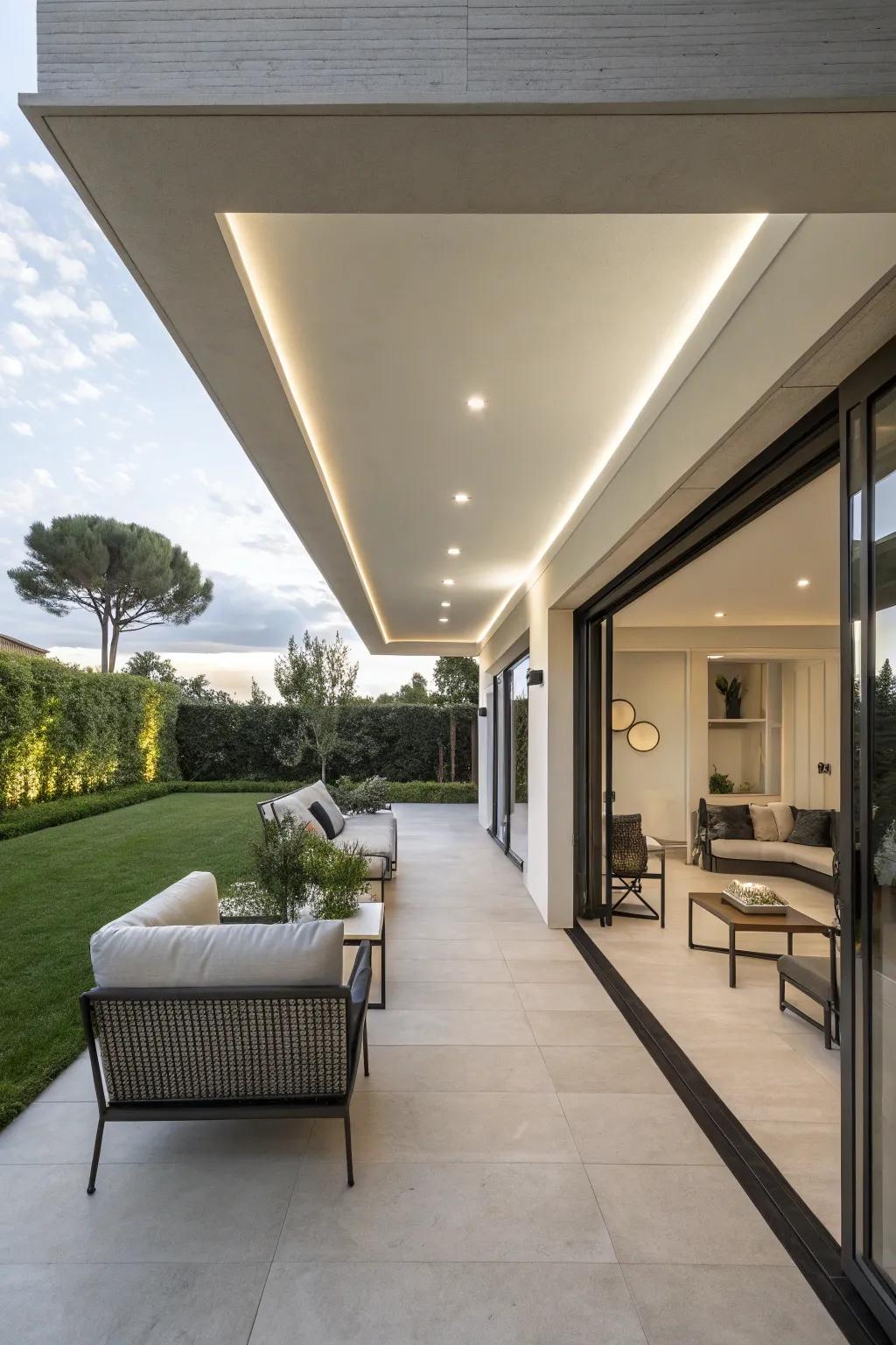 Achieve a clean look with sleek flush mount ceiling lights.