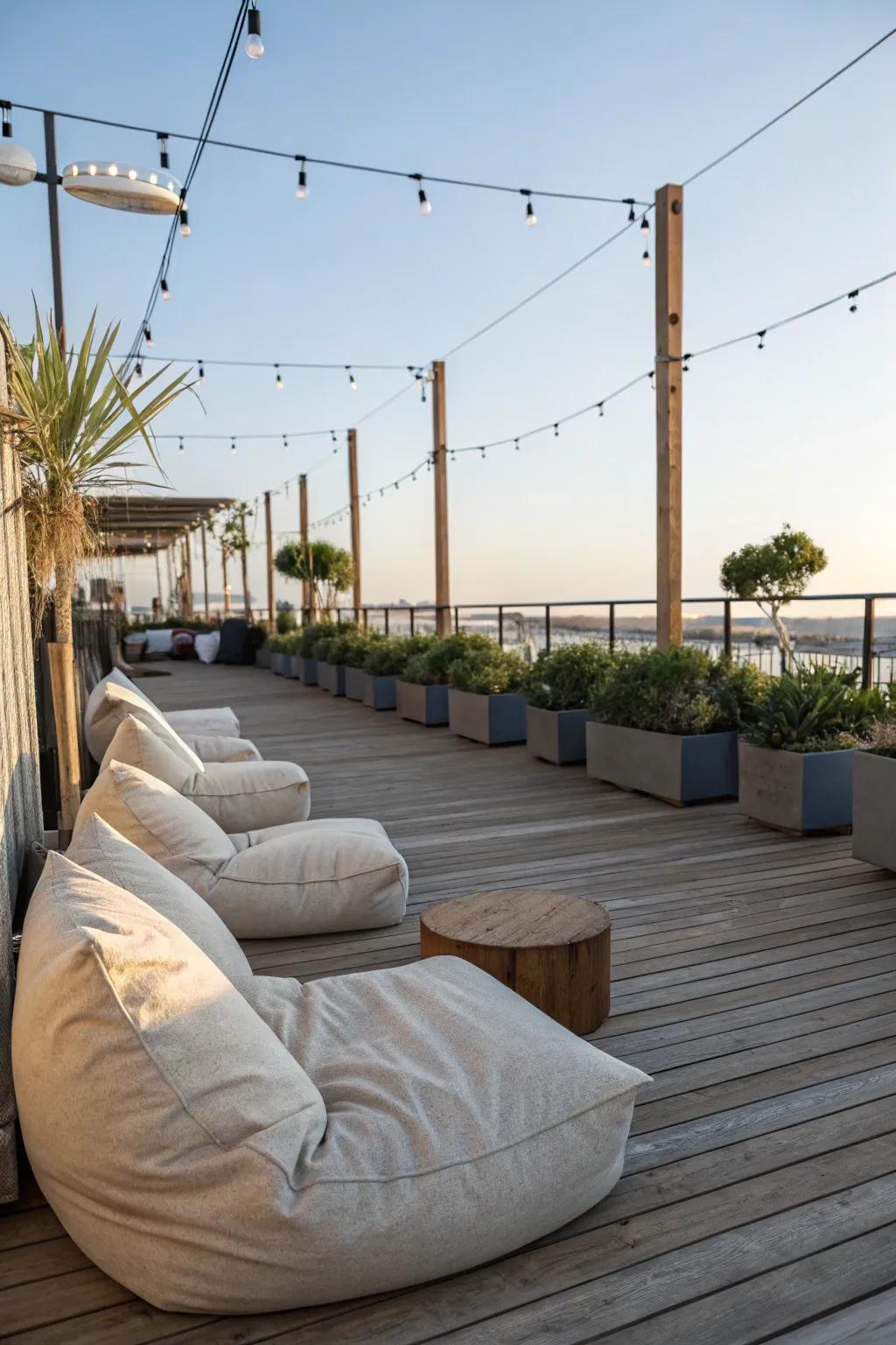 Relax in style with plush lounge seating.