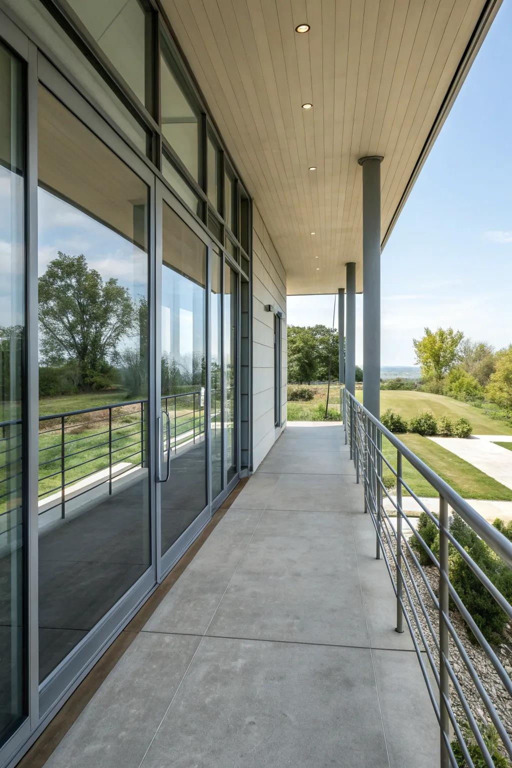 Contemporary materials bring a modern touch.