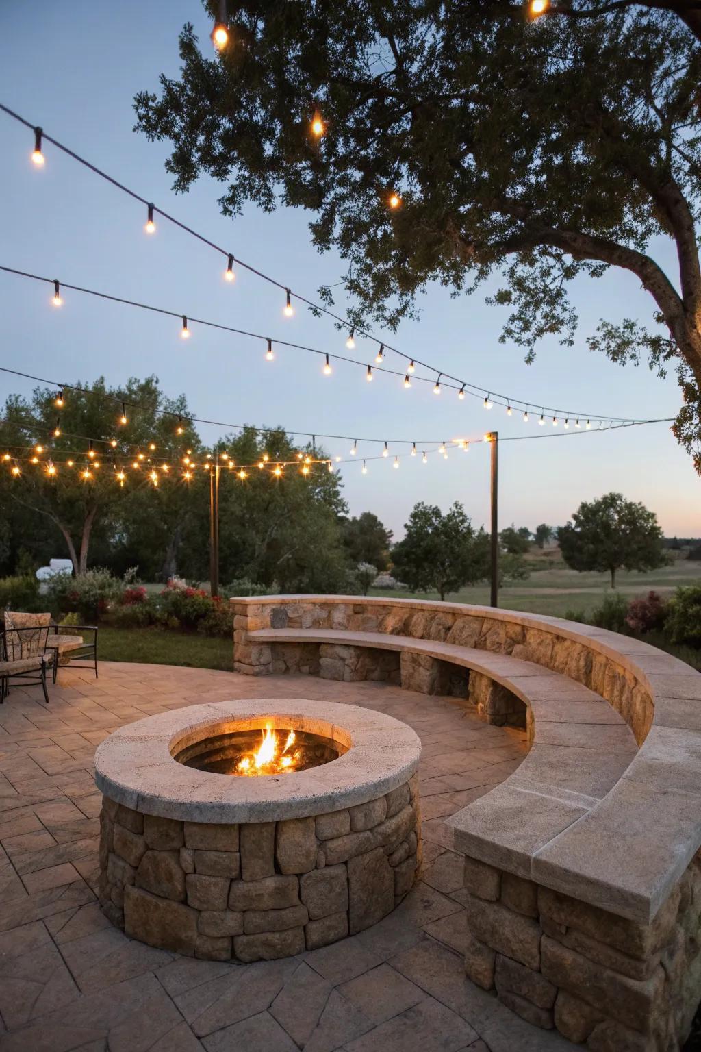 Gather around a cozy fire pit for a night under the stars.