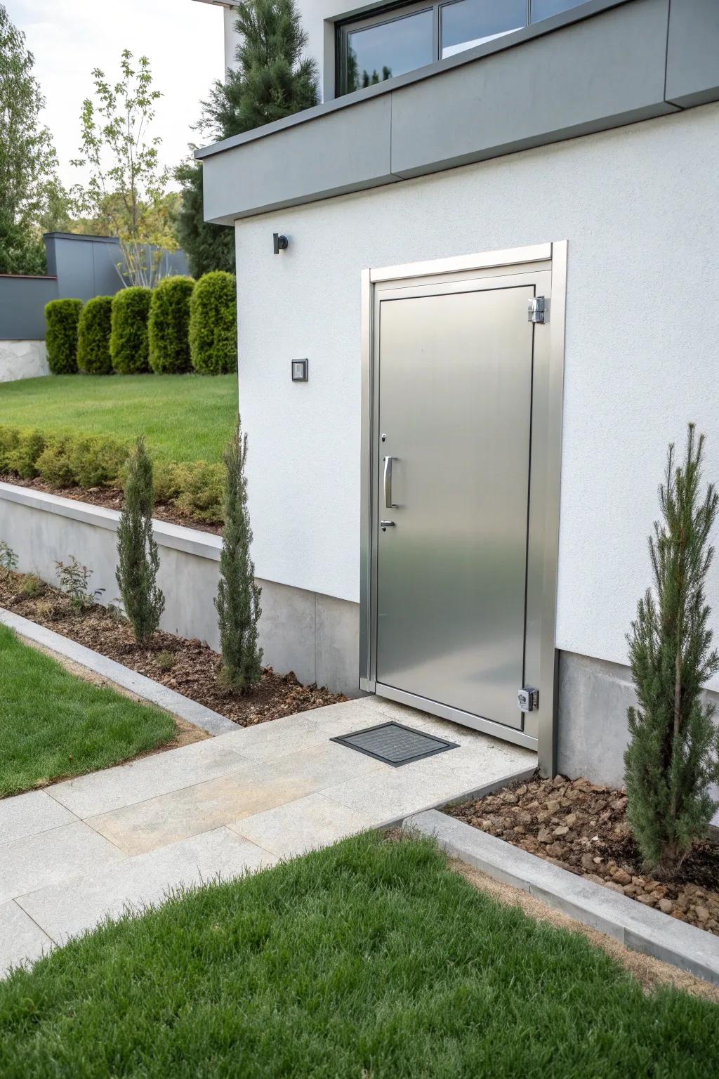 Modernize your home with sleek and durable metal panel doors.