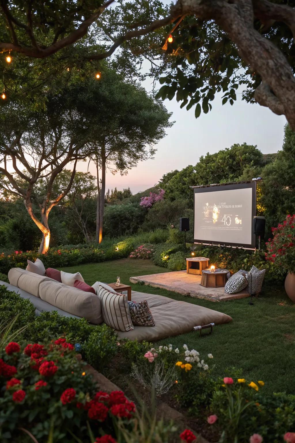 Enjoy a cinematic experience right in your backyard.