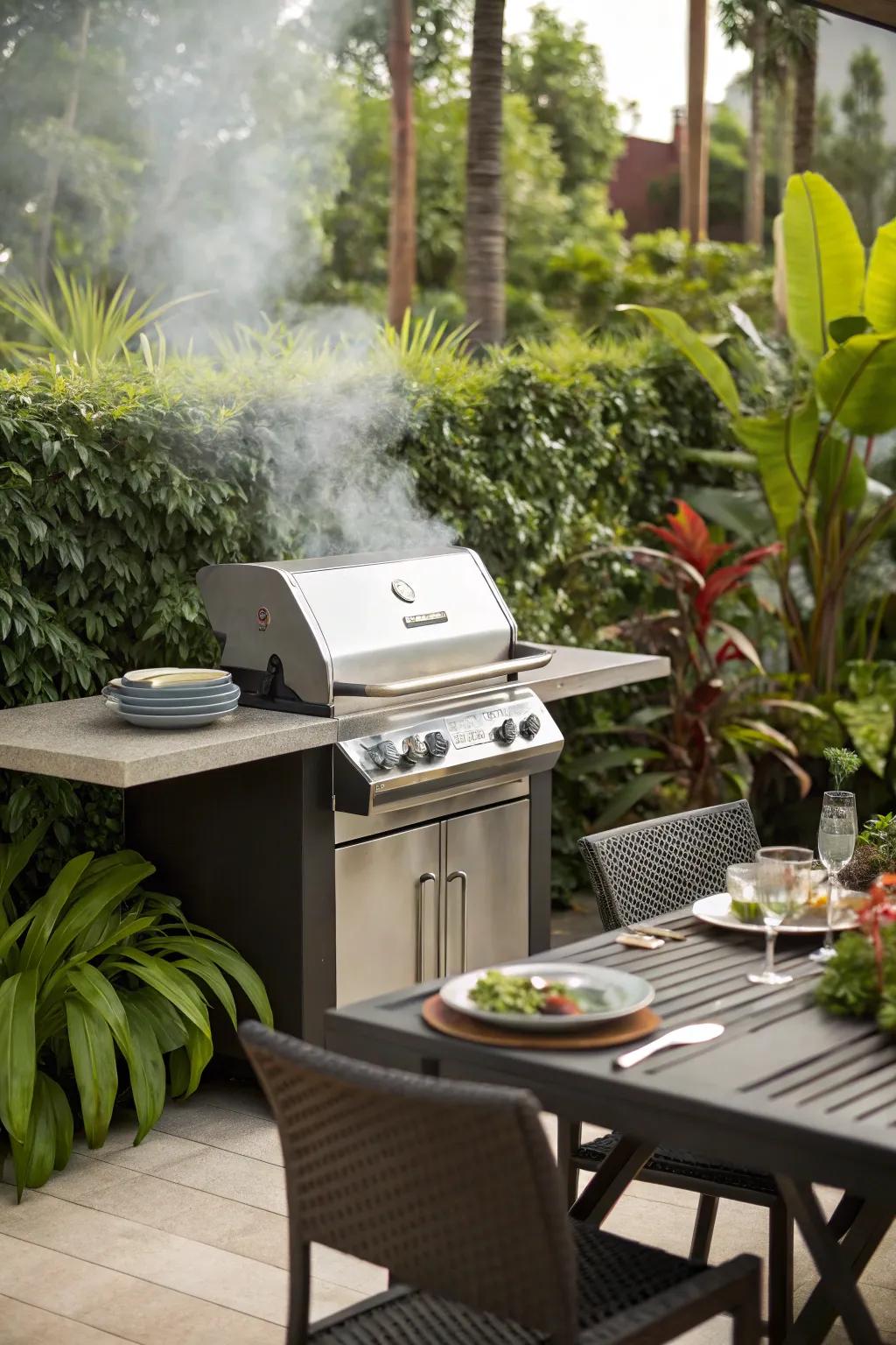 A grill station that's at the heart of every gathering.