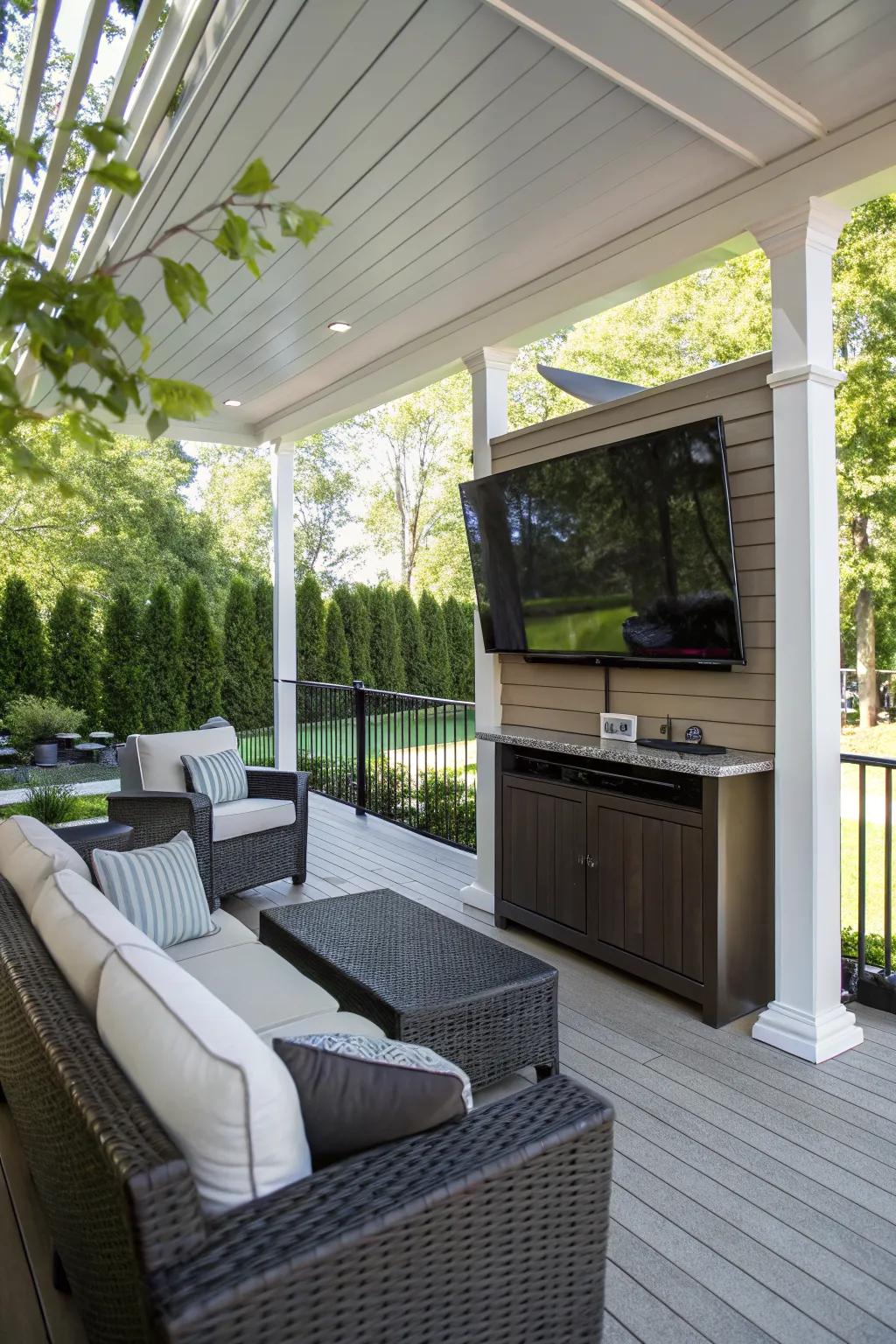 Protect your TV with a stylish weatherproof enclosure.