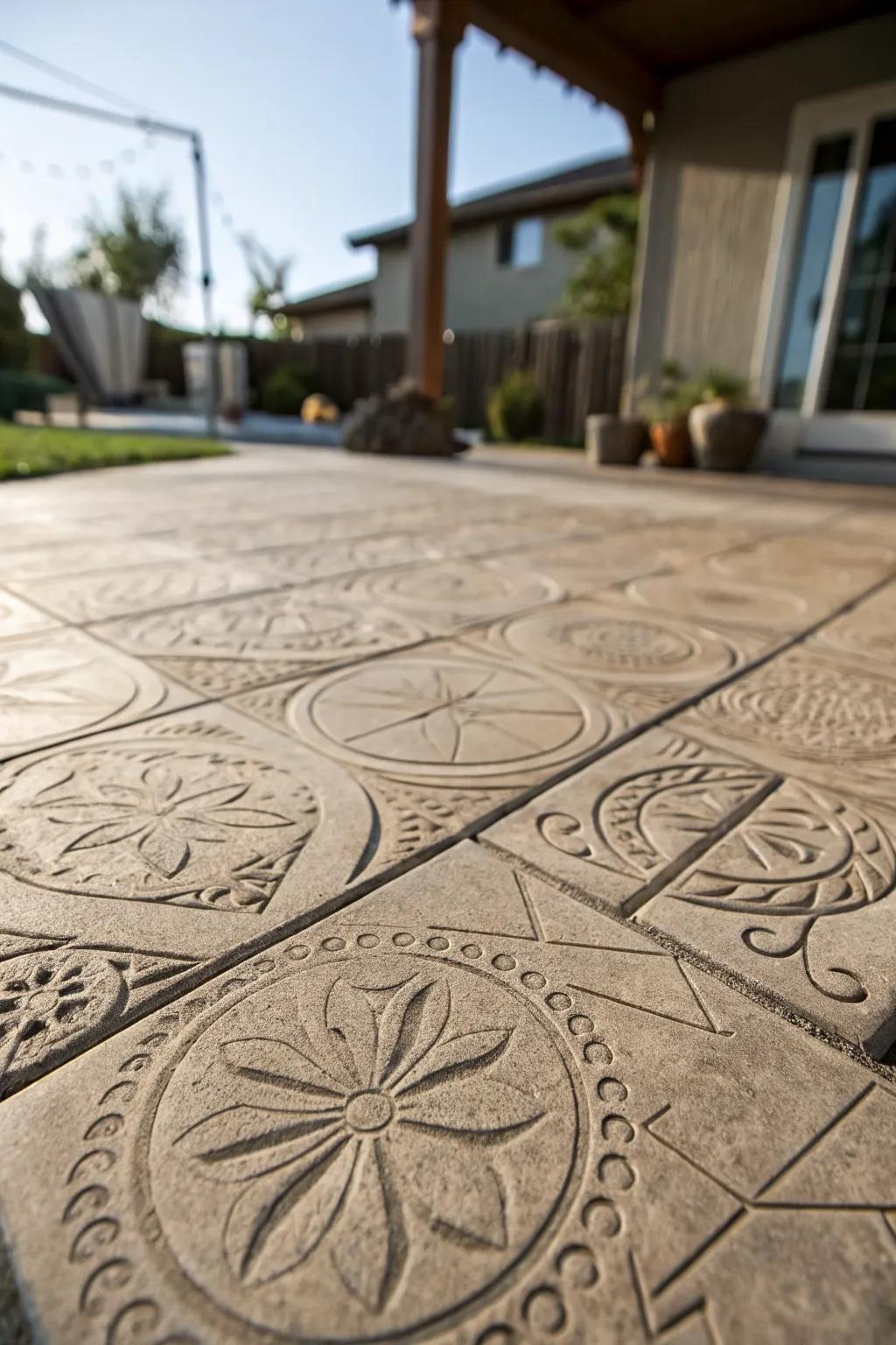 Patterned designs add a unique touch to your patio.
