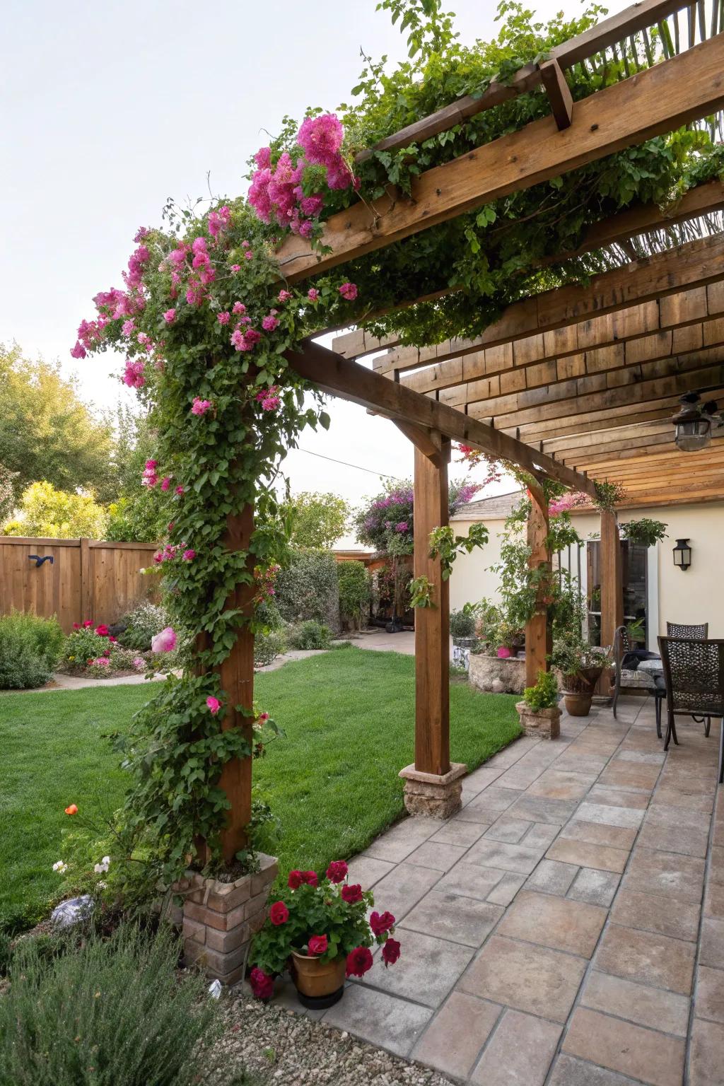 Enhance your garden with a stunning pergola.