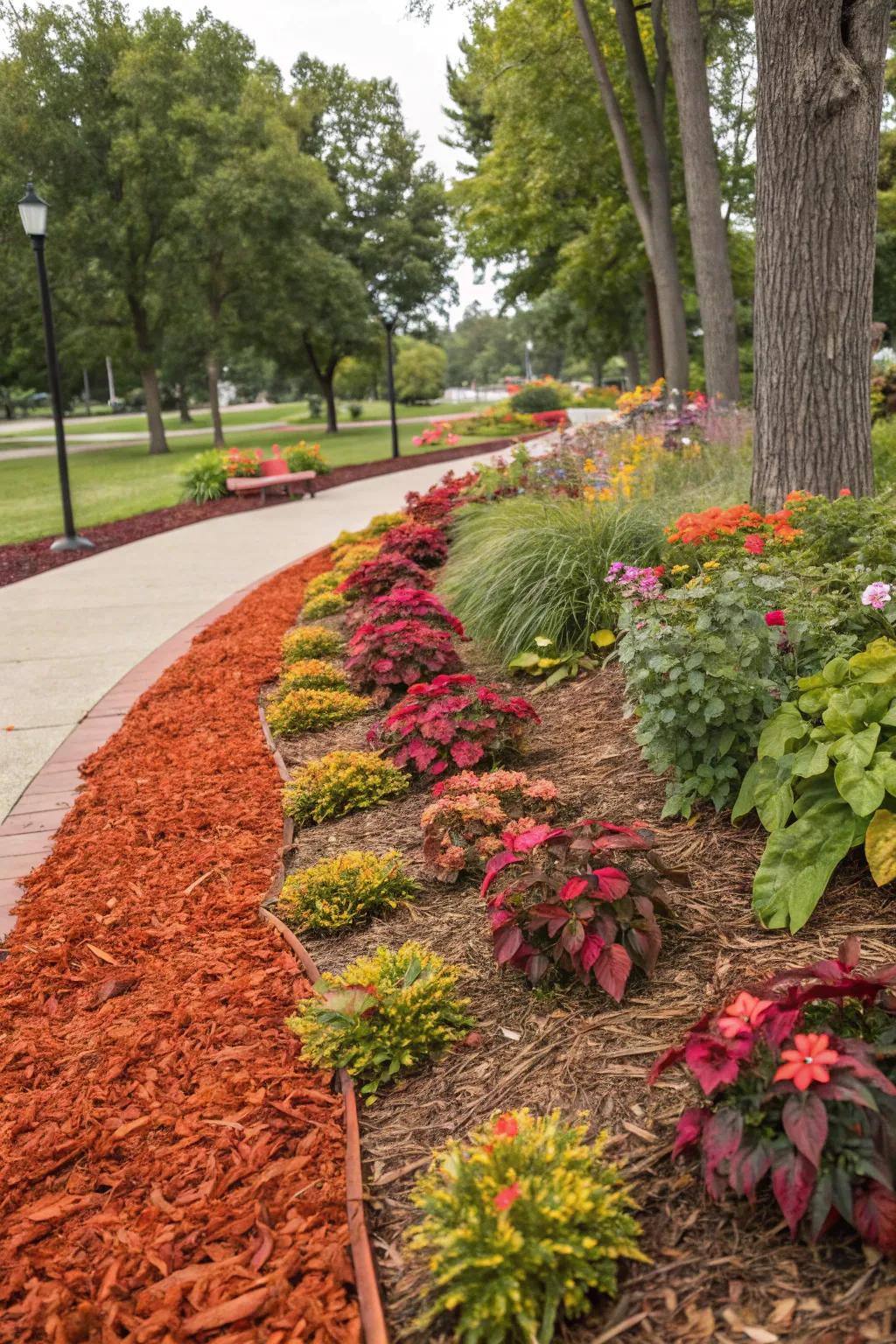Mulch adds both functionality and visual appeal to your park strip.