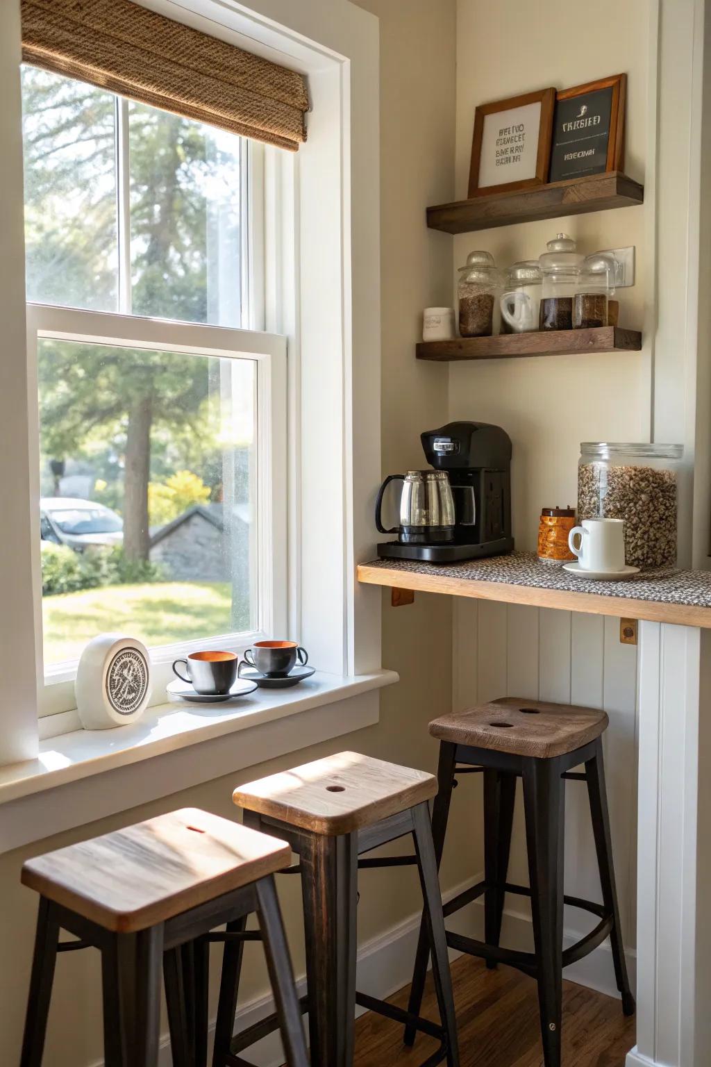 Start your mornings in a cozy nook with fresh air and sunshine.