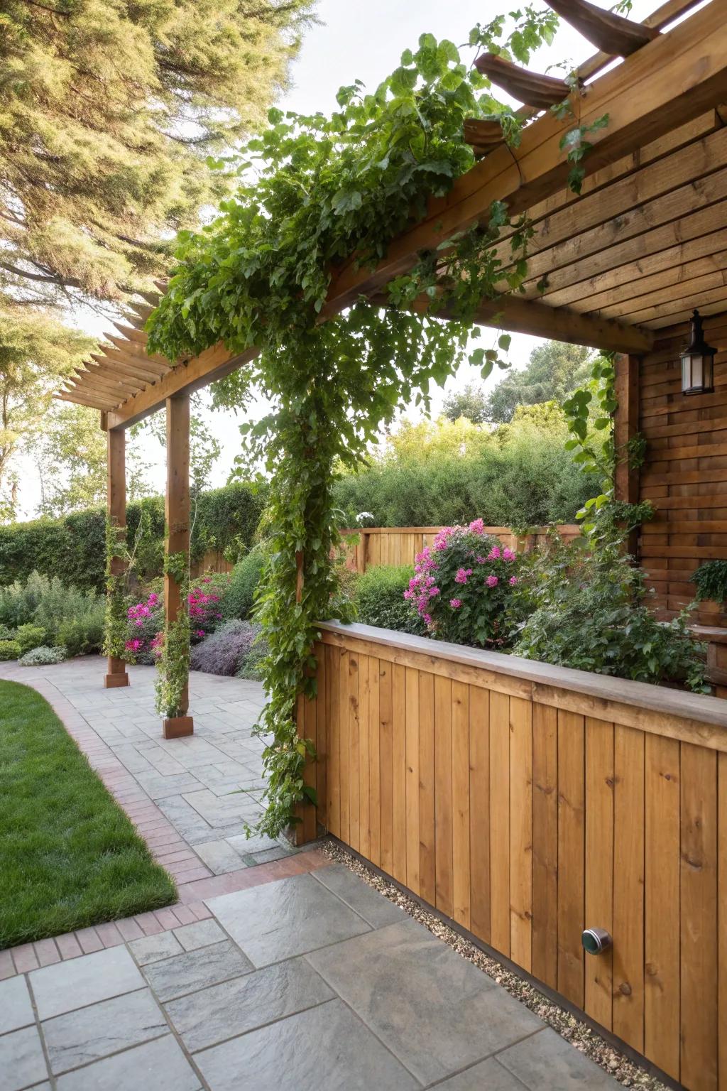 Wood adds warmth and a natural touch to your patio setting.